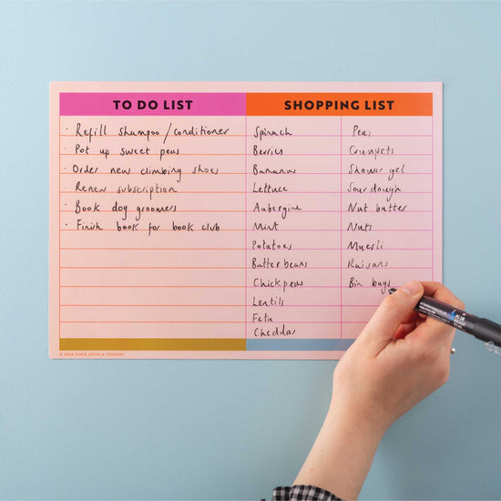 Good Tuesday - Magnetic Shopping List & To Do List