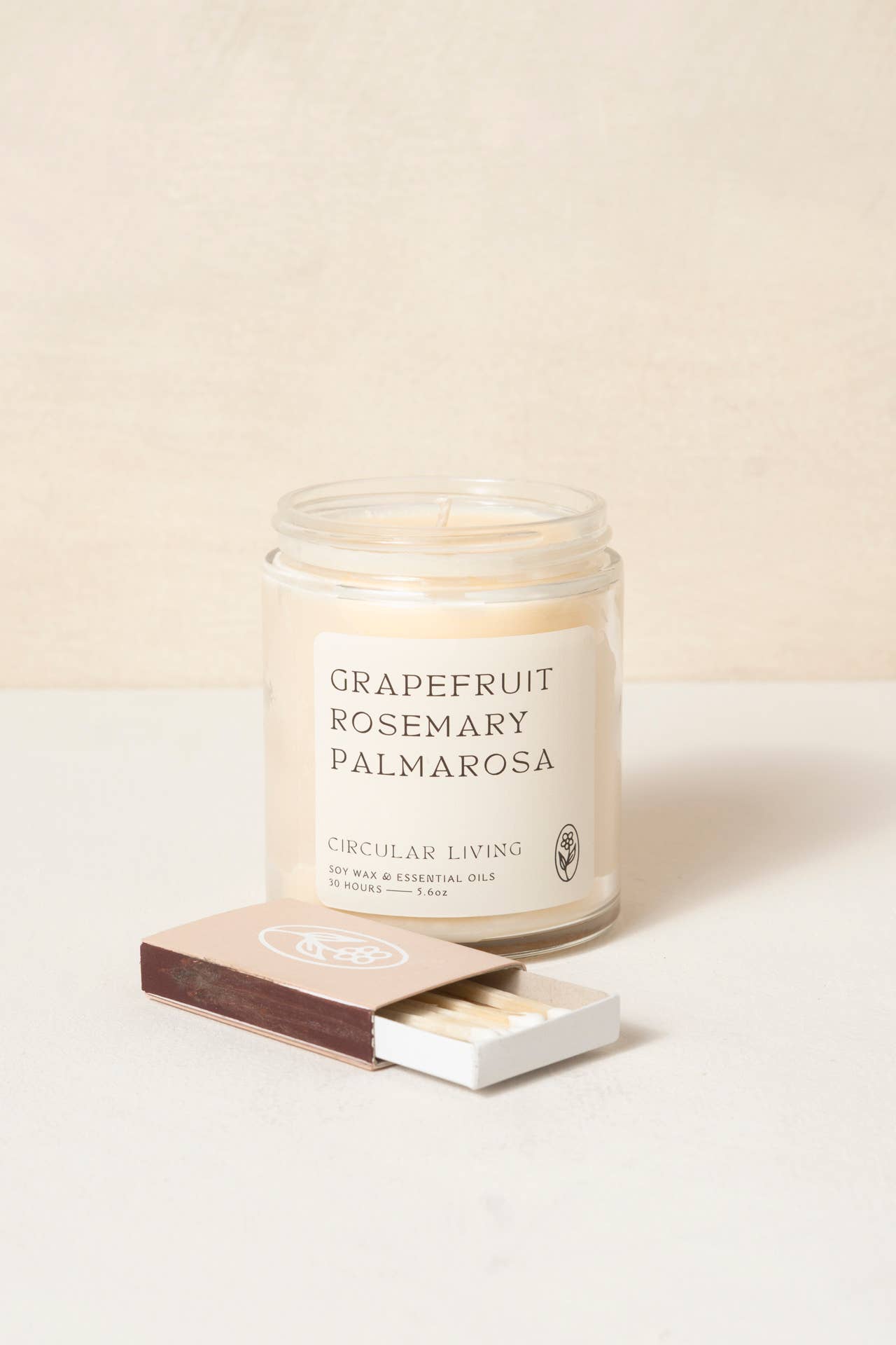 Soy Wax Candle | Grapefruit Rosemary Palmarosa