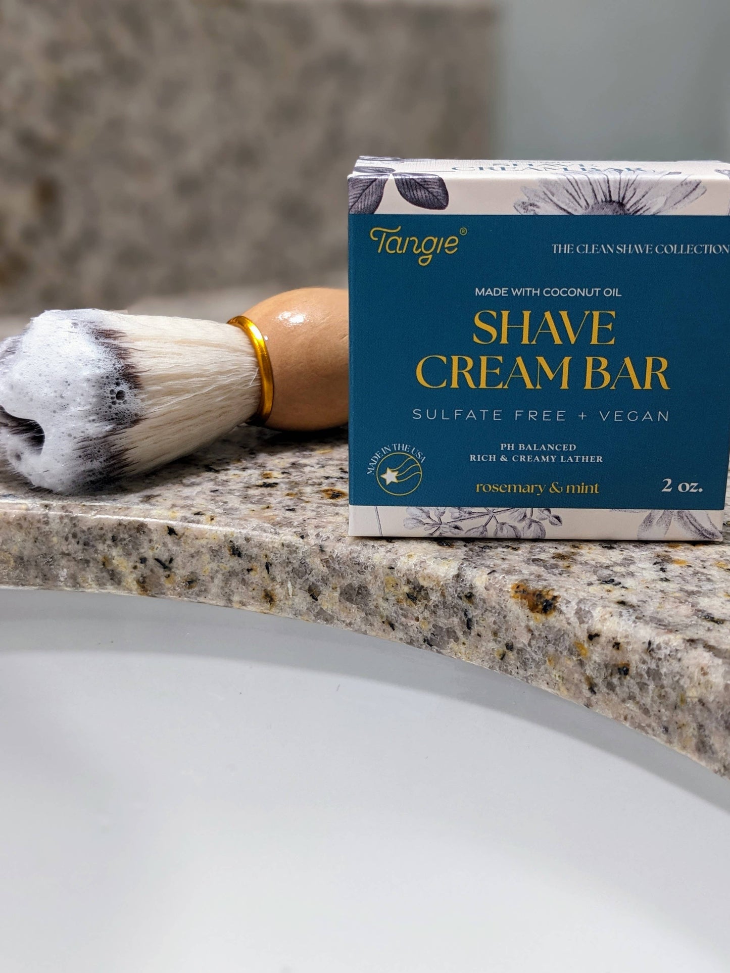 Tangie - Shave Cream Bar: Rosemary Mint