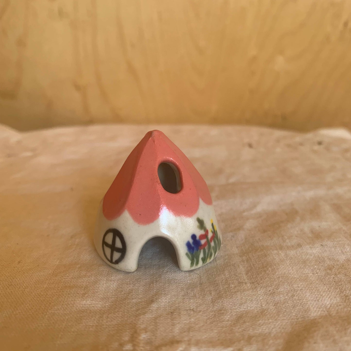 Ceramic Mouse House Cone Incense Burner