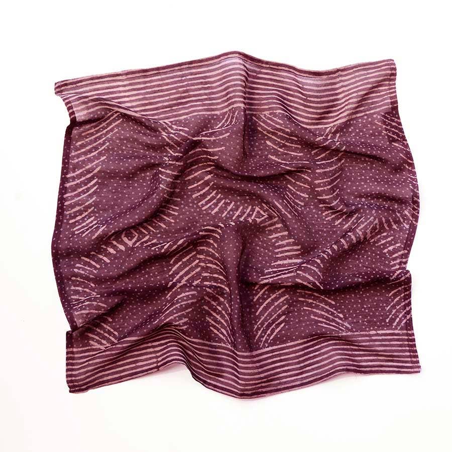 Block Print Head Scarf/Bandana | Violet