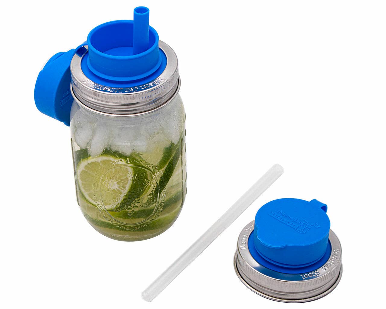 Pop-Up Sippy Straw Lids for Mason Jars | Regular Mouth