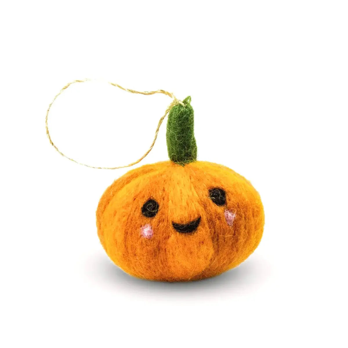 Polly the Pumpkin Wool Ornament