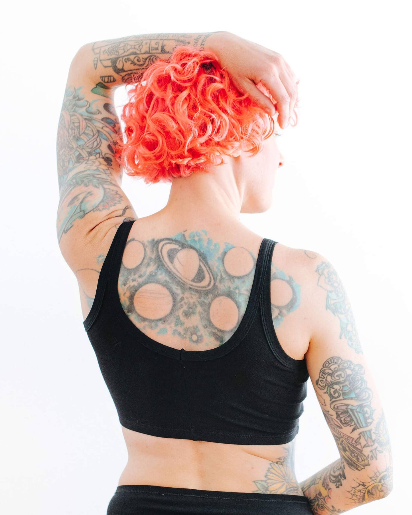 Organic Longline Bra | Black