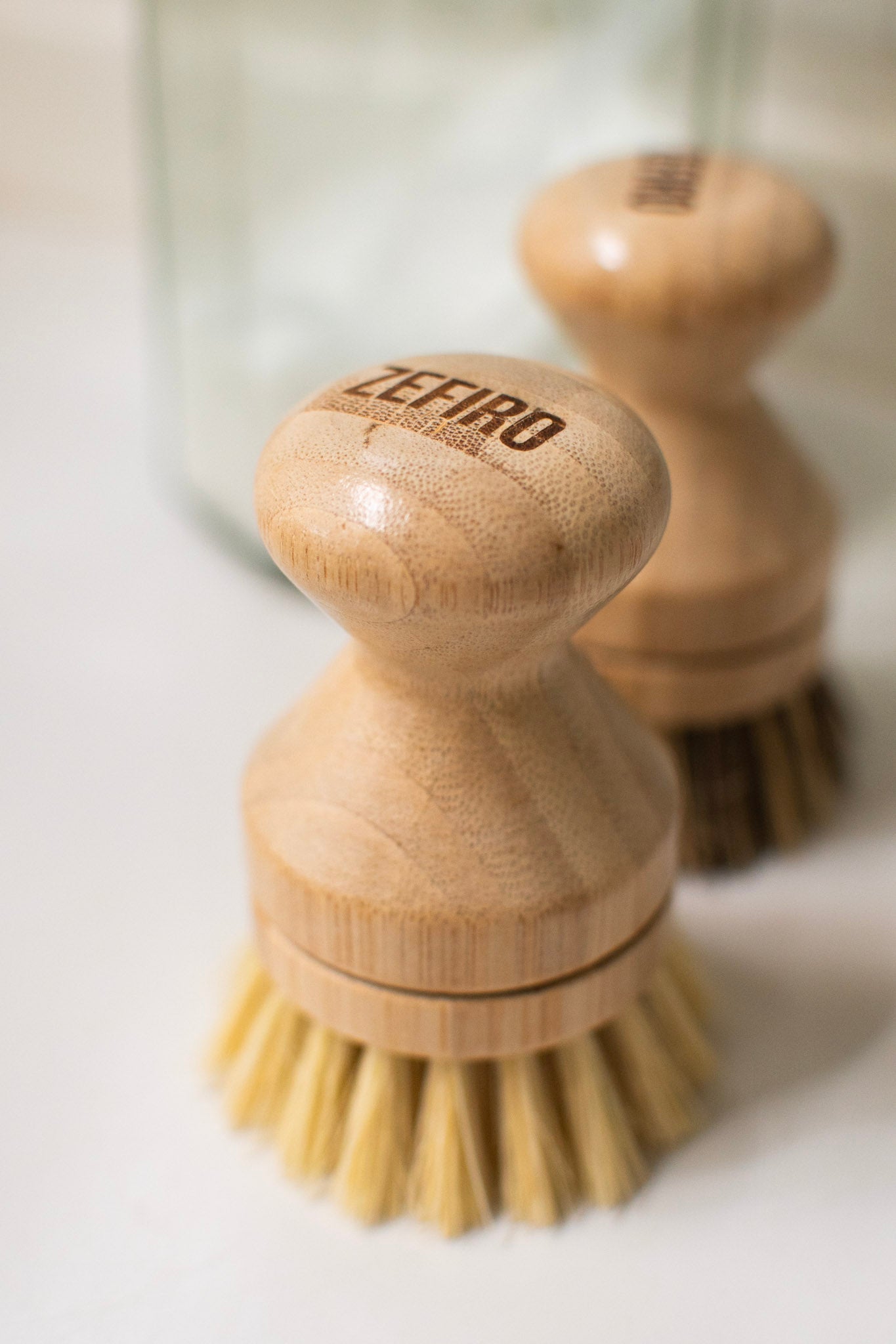 Bamboo Pot Scrubber with Replaceable Head