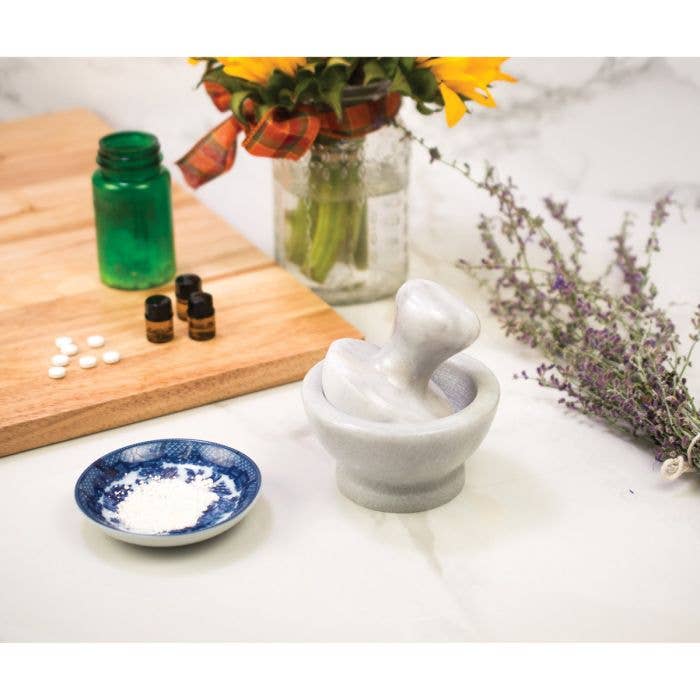 Marble Mushroom Mortar And Pestle Set