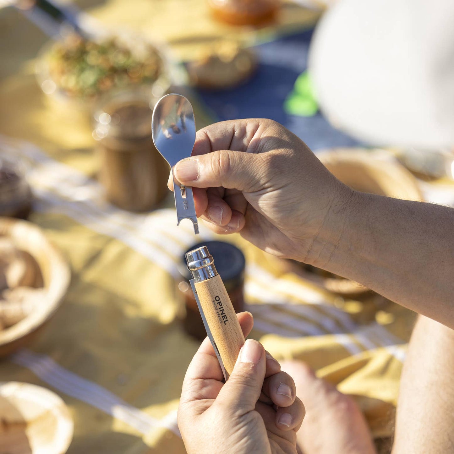 Picnic Set With No.08 Stainless Knife by Opinel