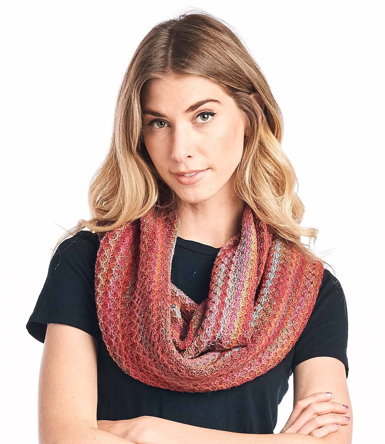 Alpaca Infinity Scarf | Saffron Printed