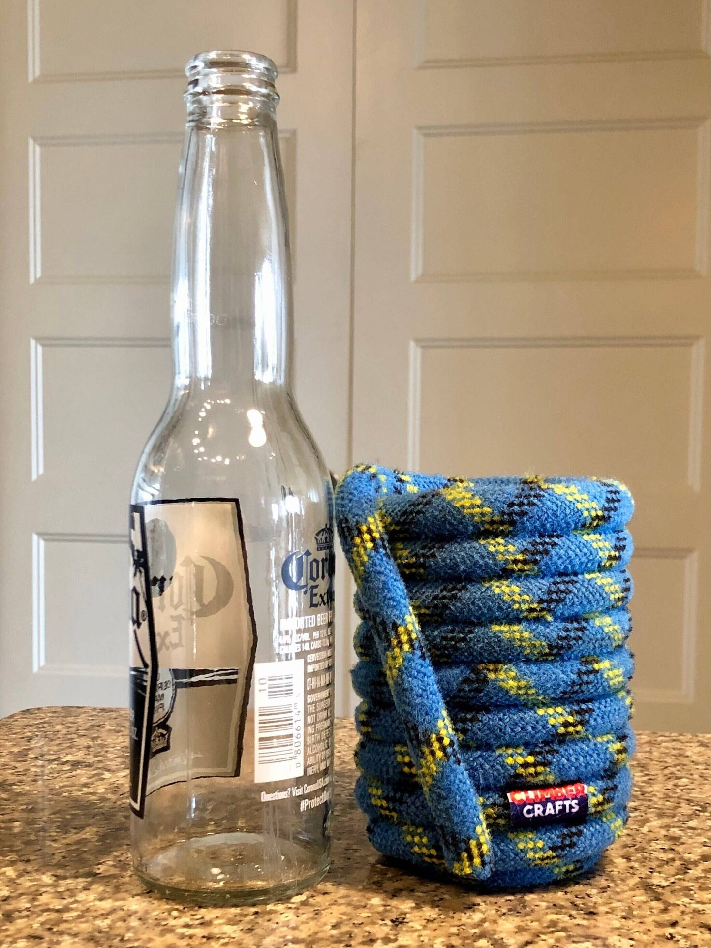 Upcycled Climbing Rope Bottle Cozy