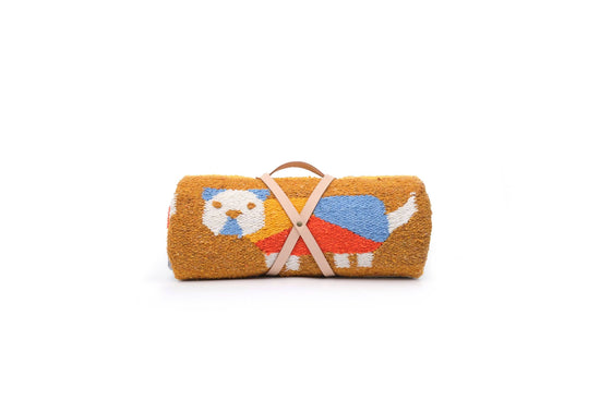 Handwoven Blanket Roll with Strap