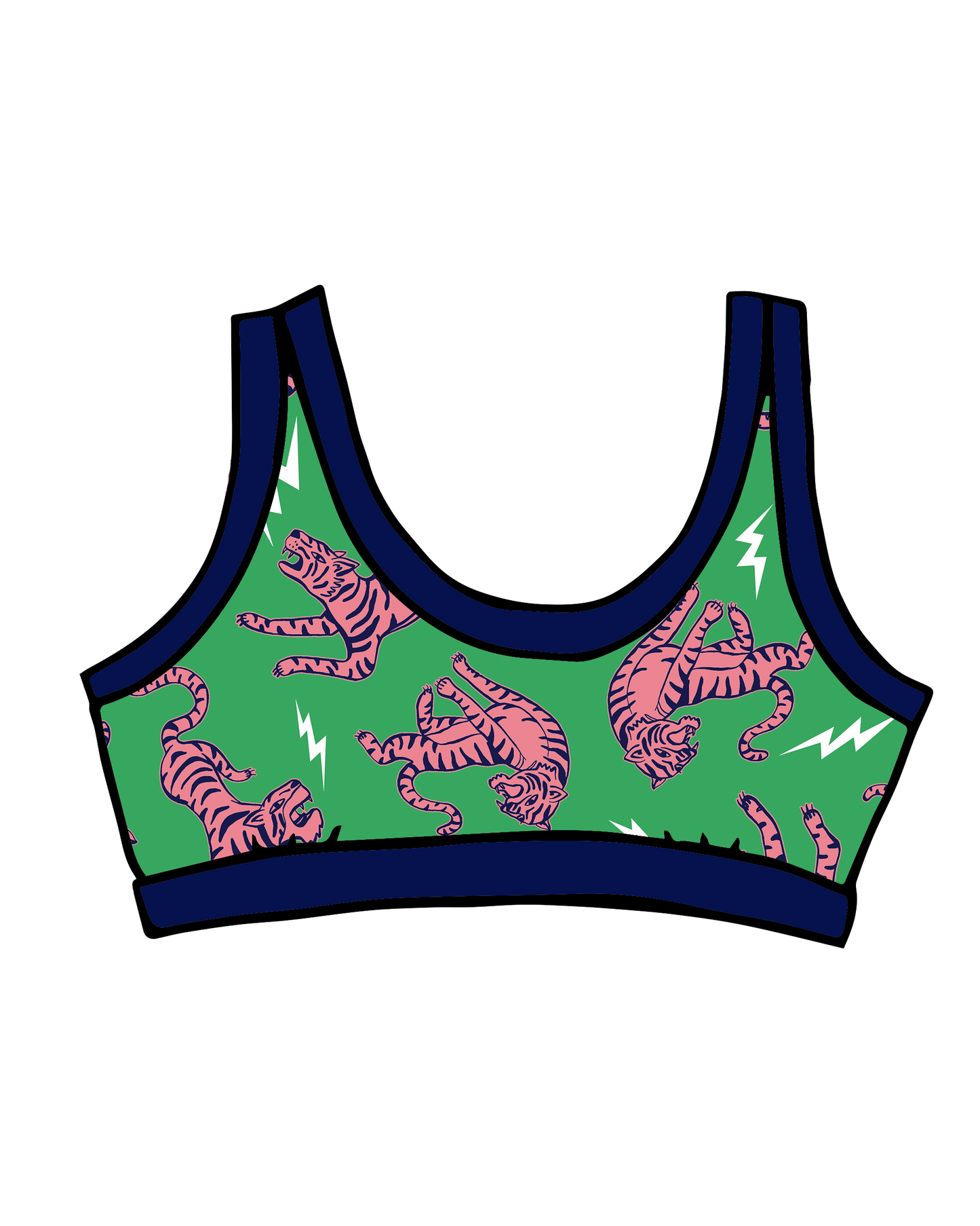 Organic Bralette | Electric Tiger