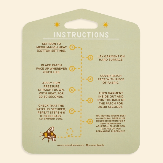 Iron-on Nature Patches by Mustard Beetle