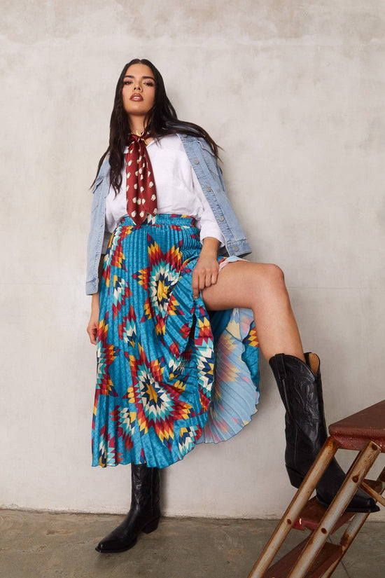 Pleated Midi Skirt XL