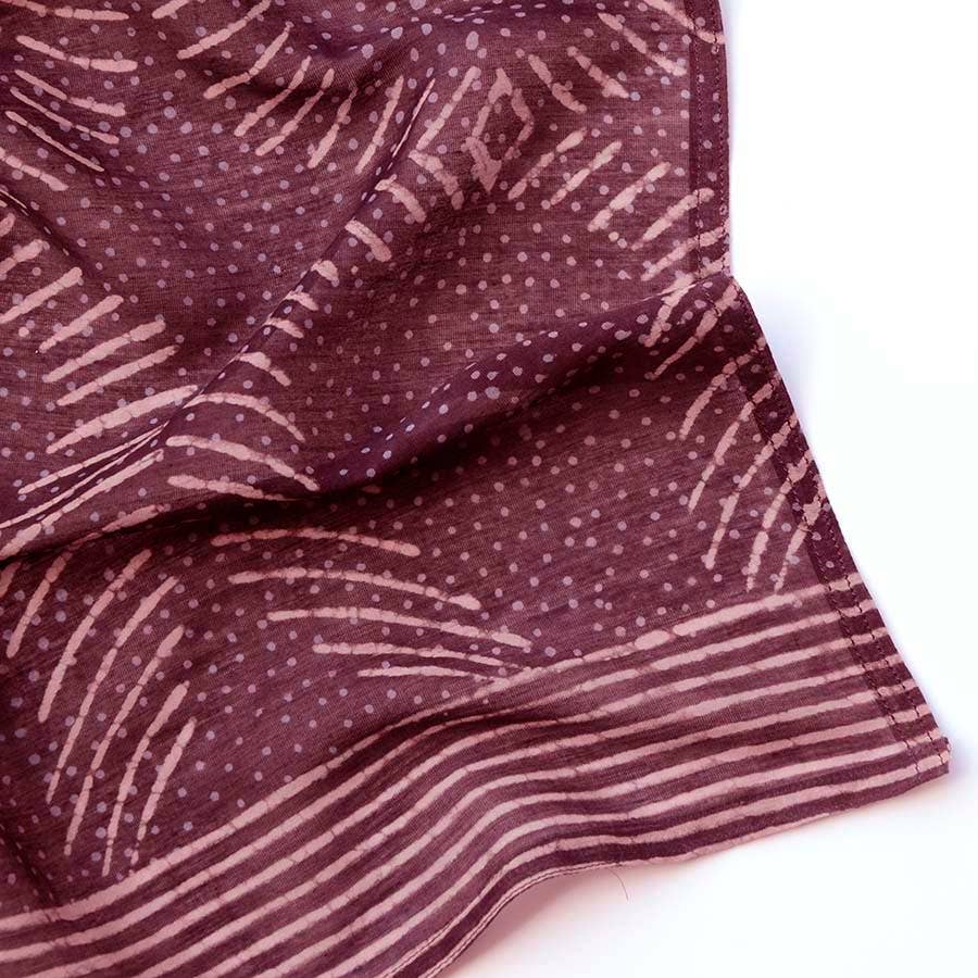 Block Print Head Scarf/Bandana | Violet