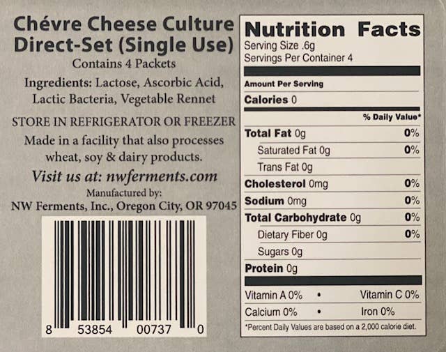 Chèvre Cheese Starter