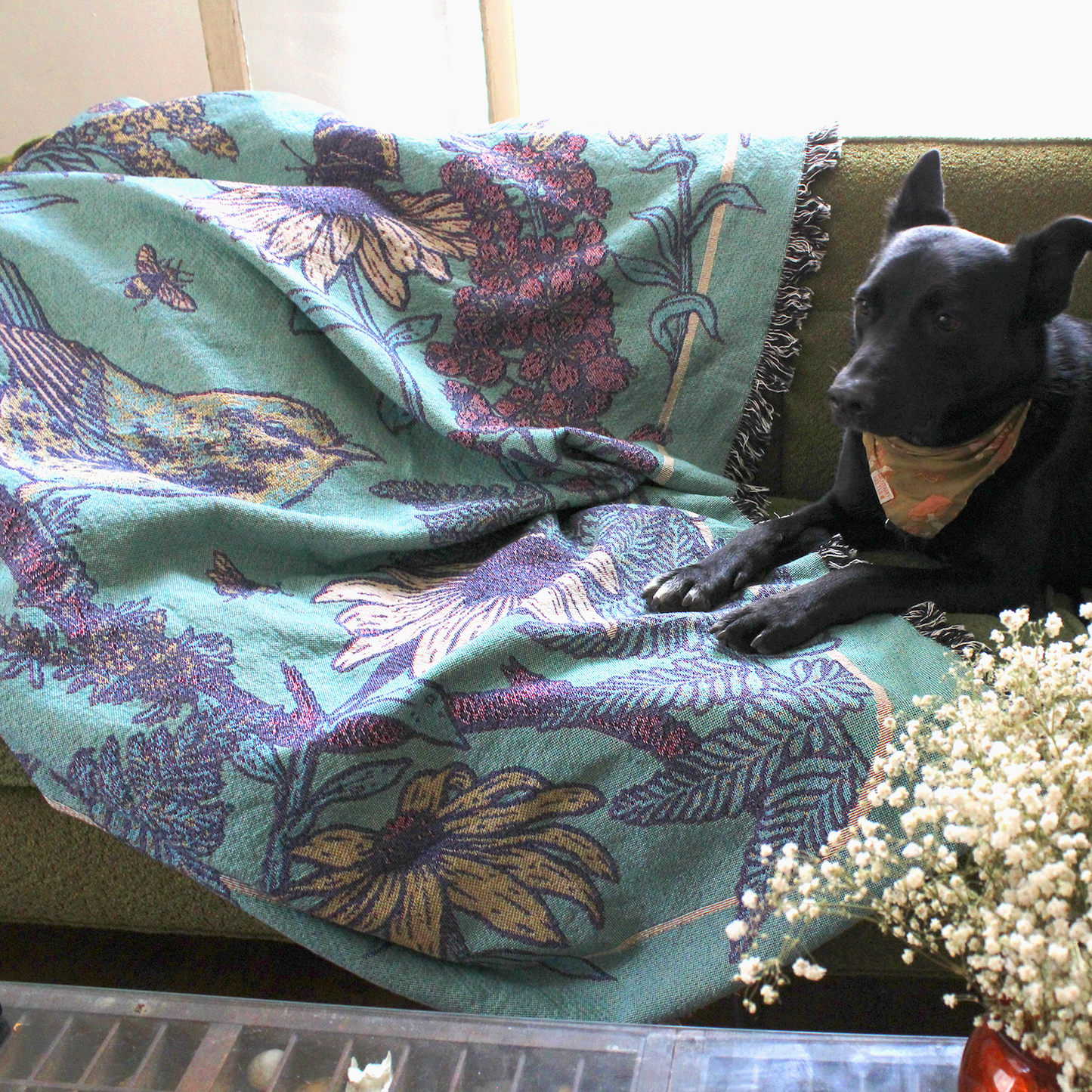 Woven Blanket Tapestry: Prairie