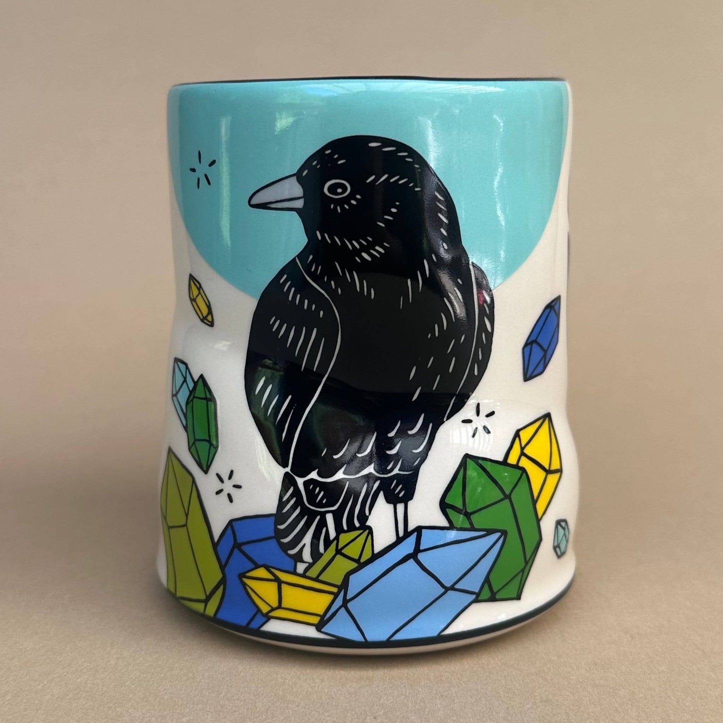 Crow Cup Ceramic Mug/Cup XLarge by The Bowl Maker