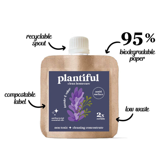 Plantiful Clean - Wood & Tile Floor Cleaner Concentrate 2x: Lemongrass & Sage