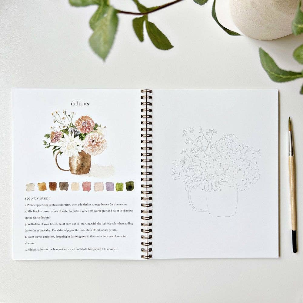Watercolor Workbook: Bouquets