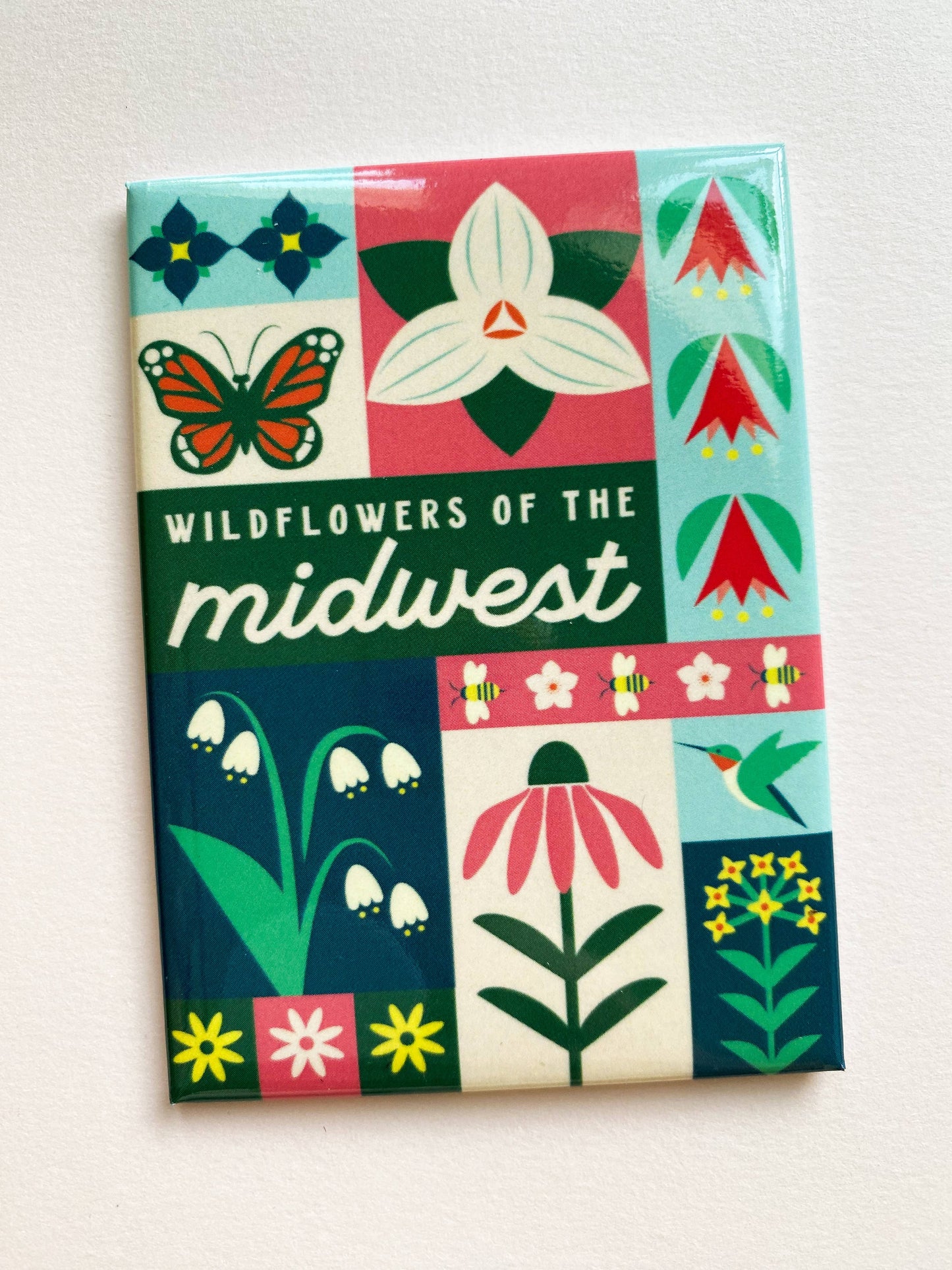 Midwest Wildflowers Hard Magnet