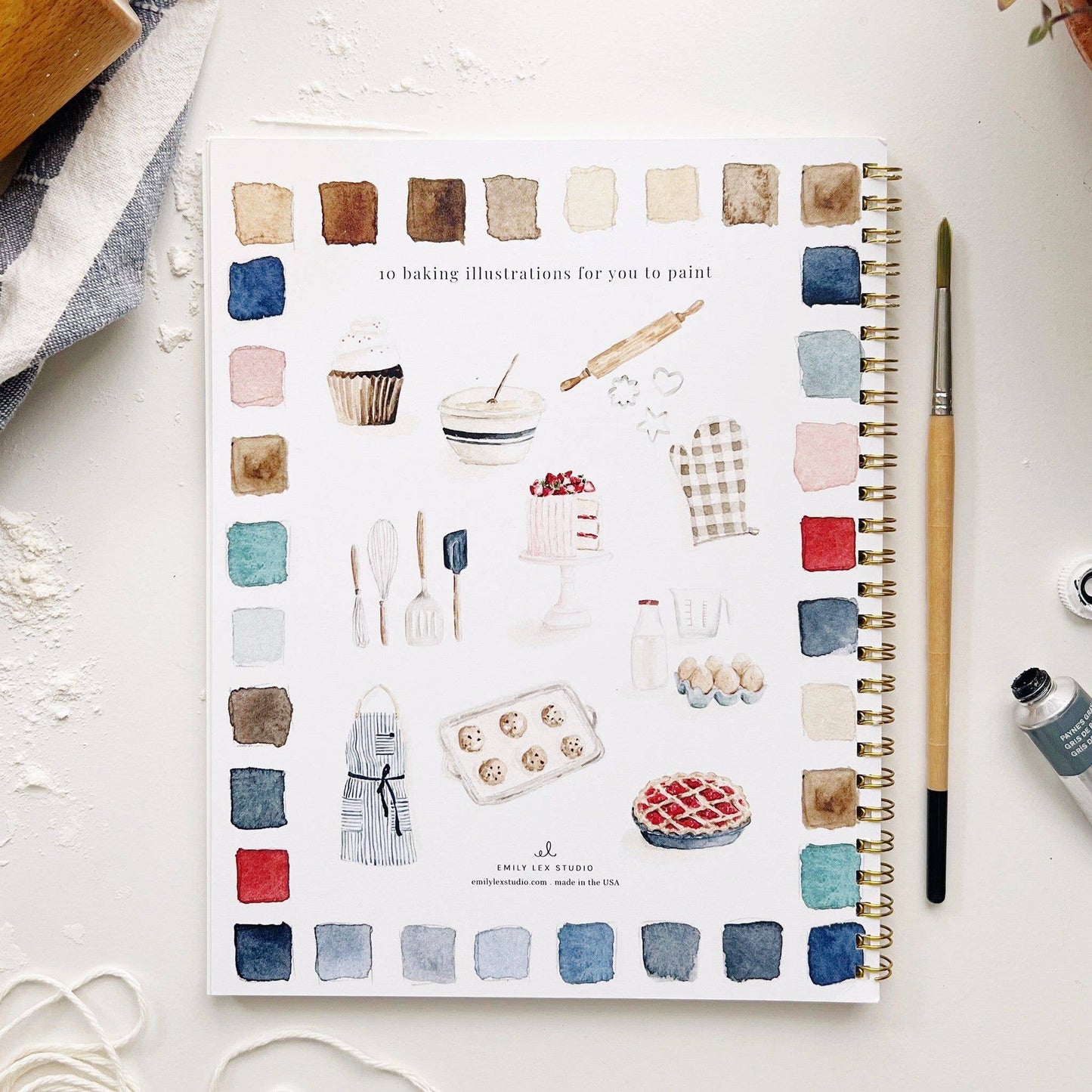 Emily Lex Studio - Watercolor Workbook: Baking