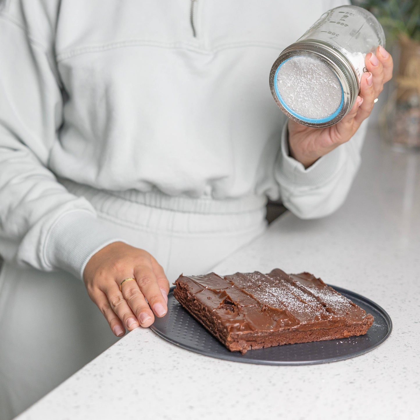 Jarware Stainless Steel Flour Sifter and Sugar Shaker Lids | Wide Mouth