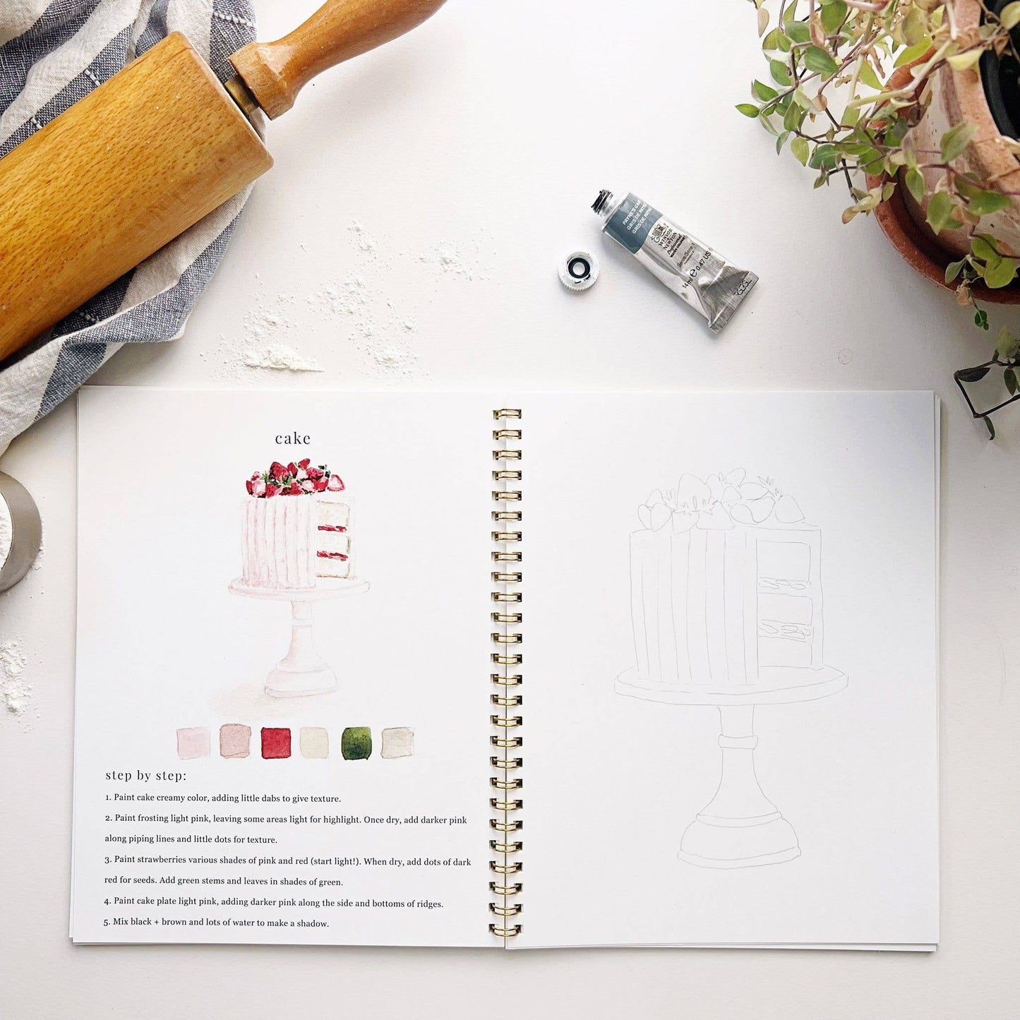 Emily Lex Studio - Watercolor Workbook: Baking