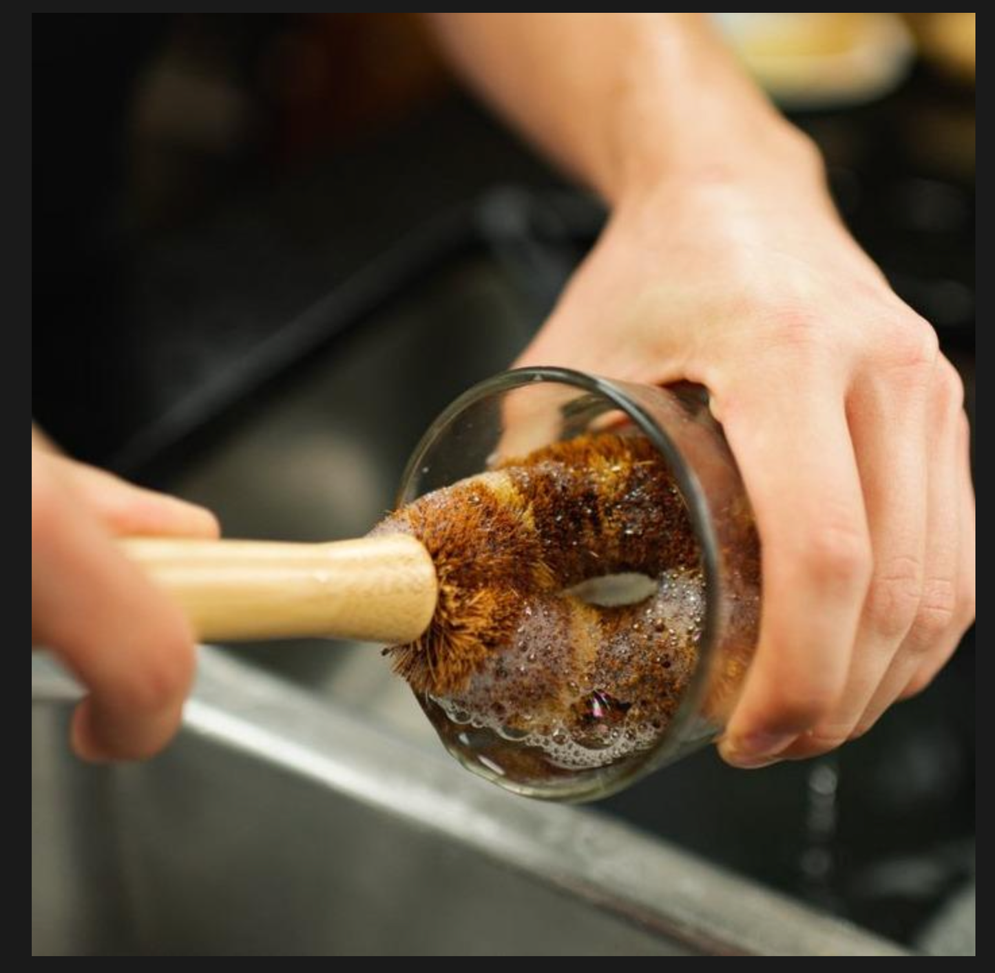 Bamboo Glassware Scrub Brush