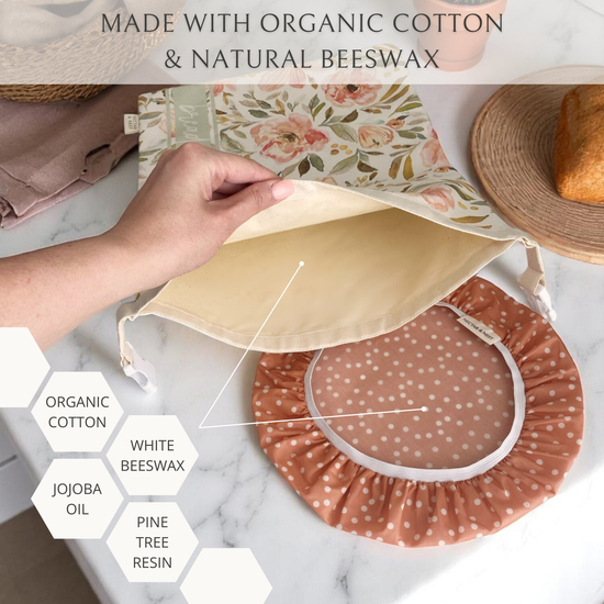 Beeswax Bread Bag + Bowl Cover