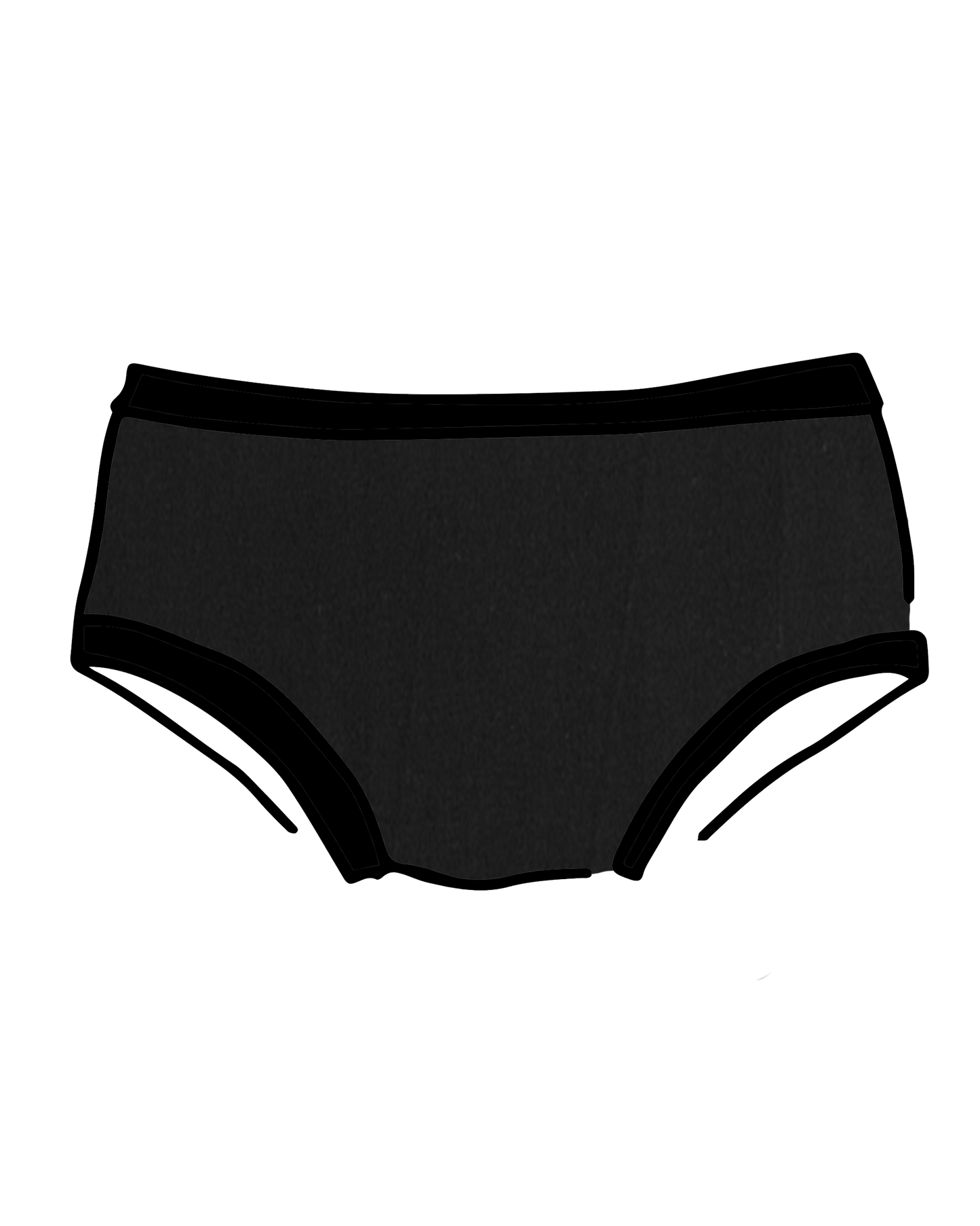 Organic Hipster Underwear | Black