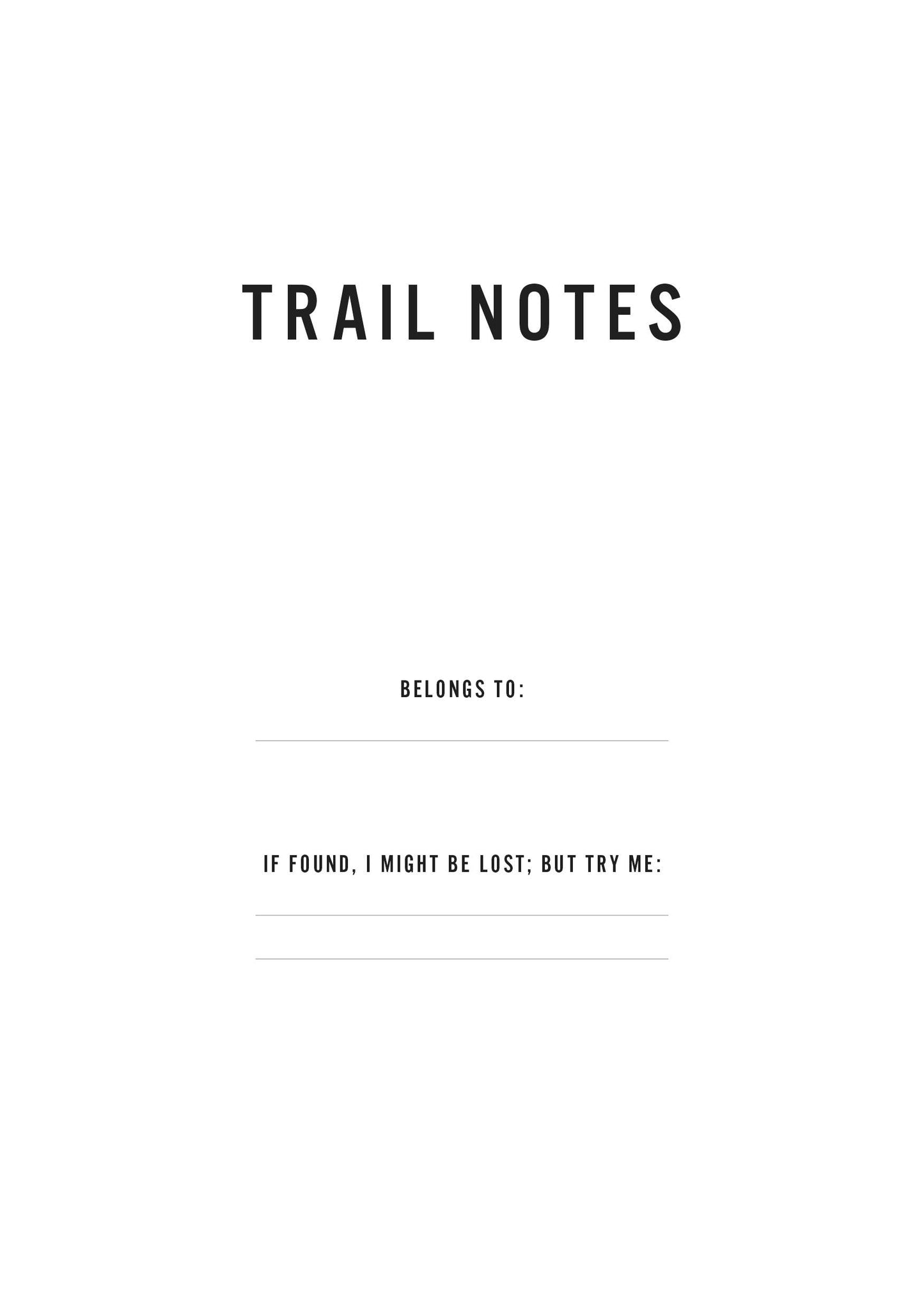 Trail Notes