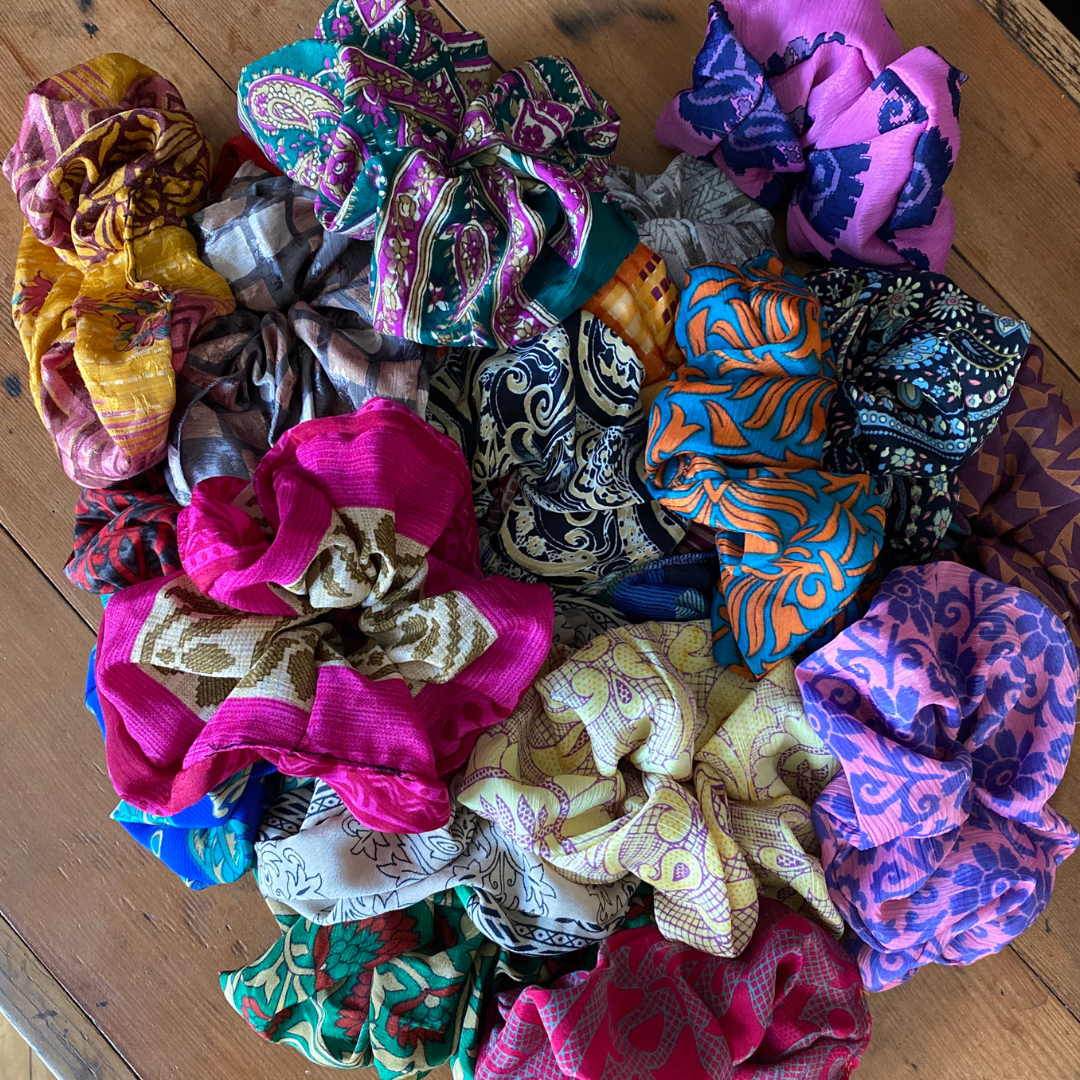 Upcycled Silk Scrunchies