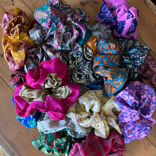 Upcycled Silk Scrunchies