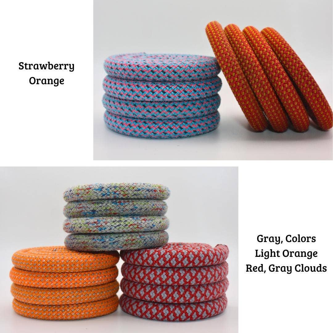 Upcycled Climbing Rope Coasters