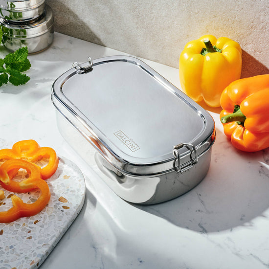 Stainless Steel Container with Clips