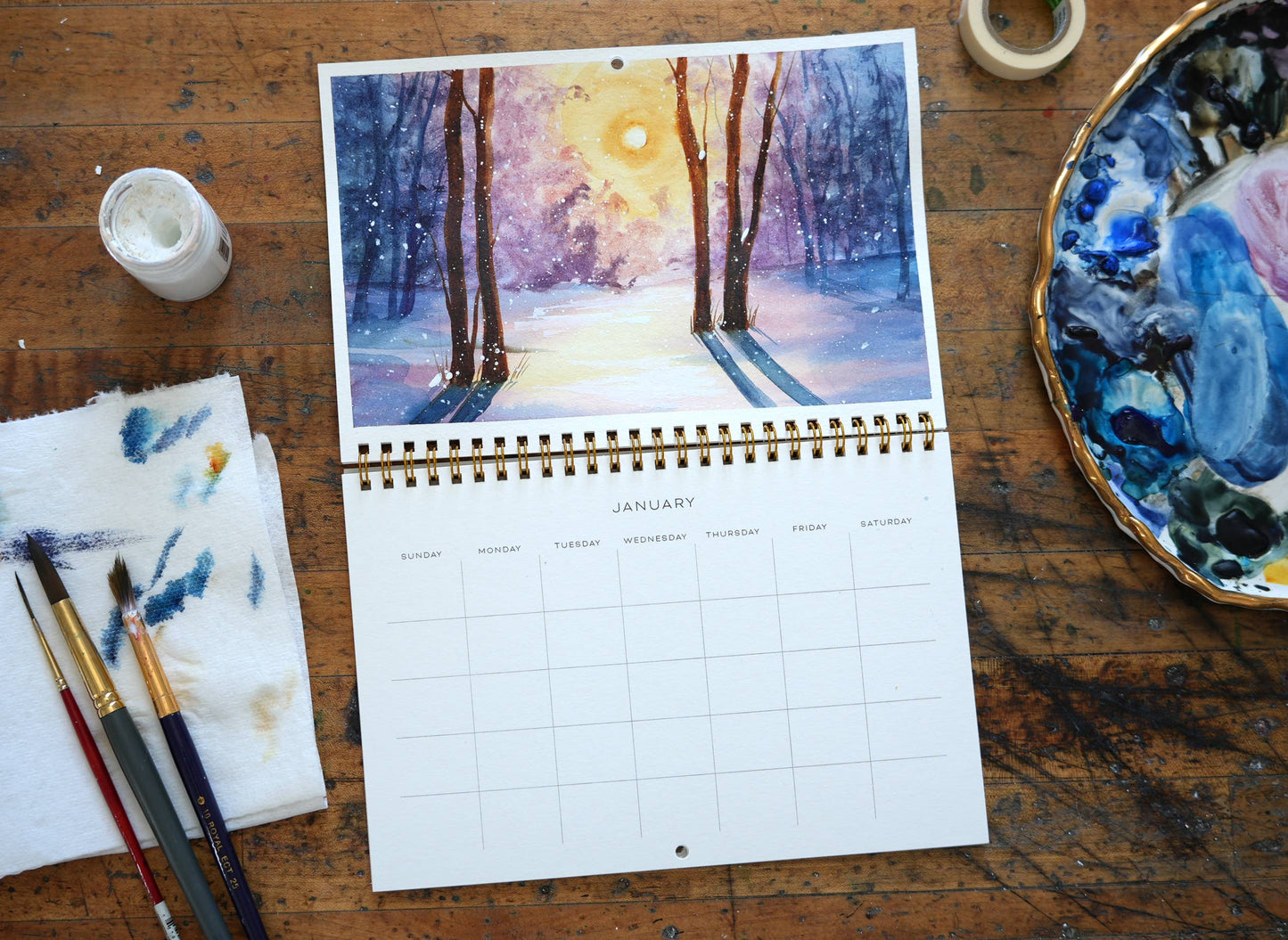 Watercolor Calendar