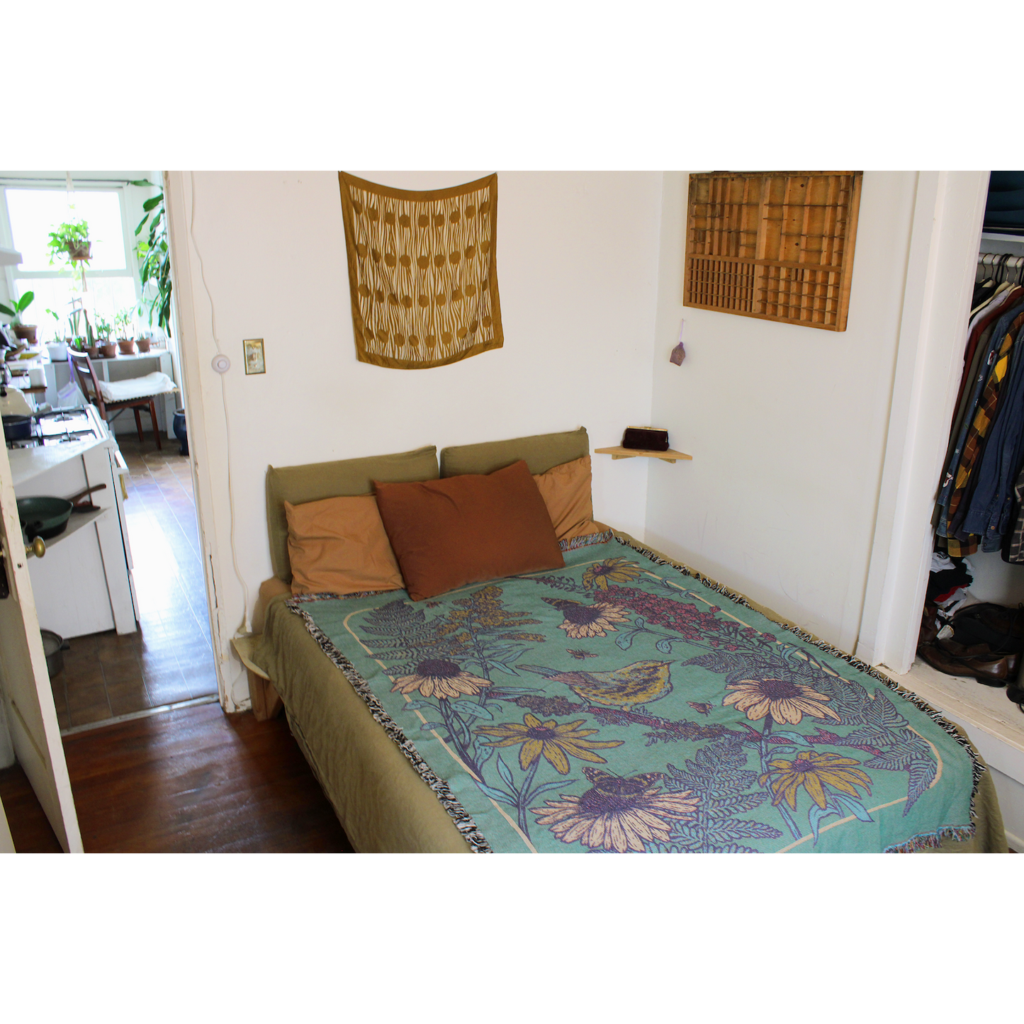 Woven Blanket Tapestry: Prairie
