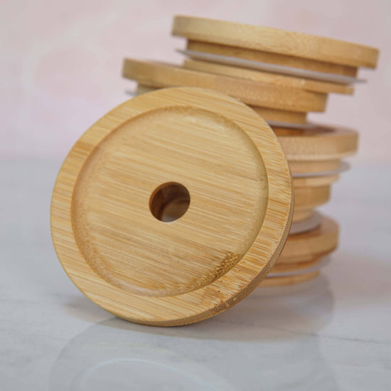 Forest Cove Home - Wide Mouth Bamboo Lid w/ hole