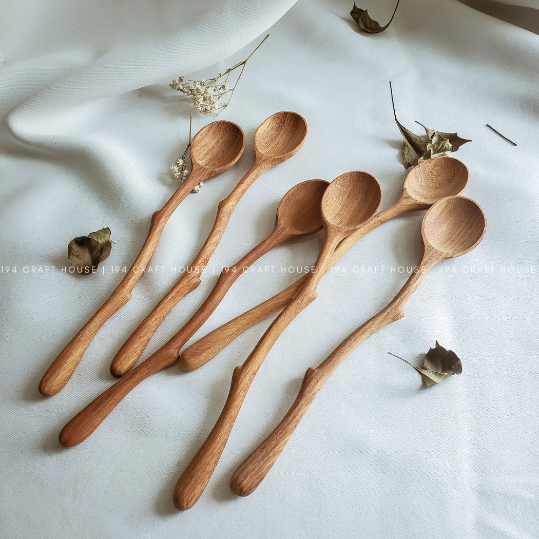 194 Craft House - Hand Carved Branch Wooden Spoon