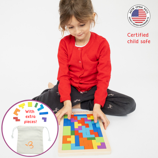 Wooden Tetris Puzzle