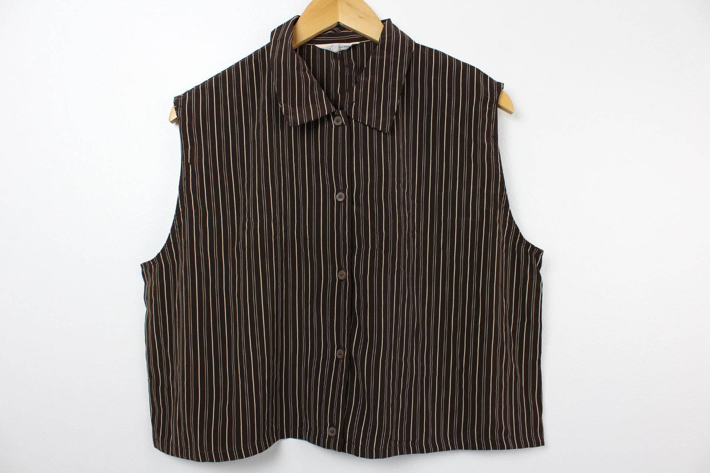 Reworked Vintage Sleeveless Button Up