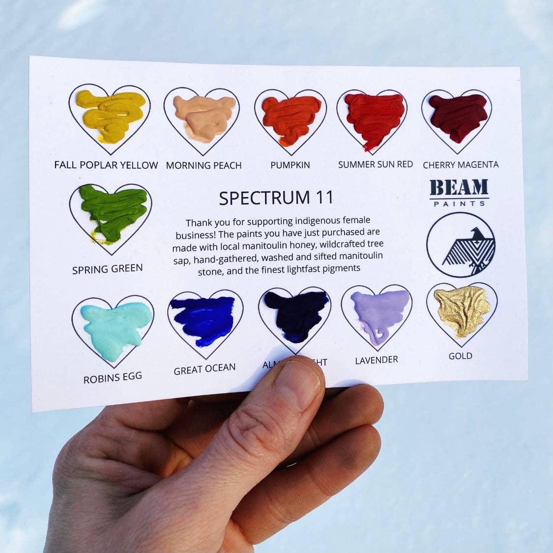 Beam Paints Travel Card: Mixing Trio + Gold