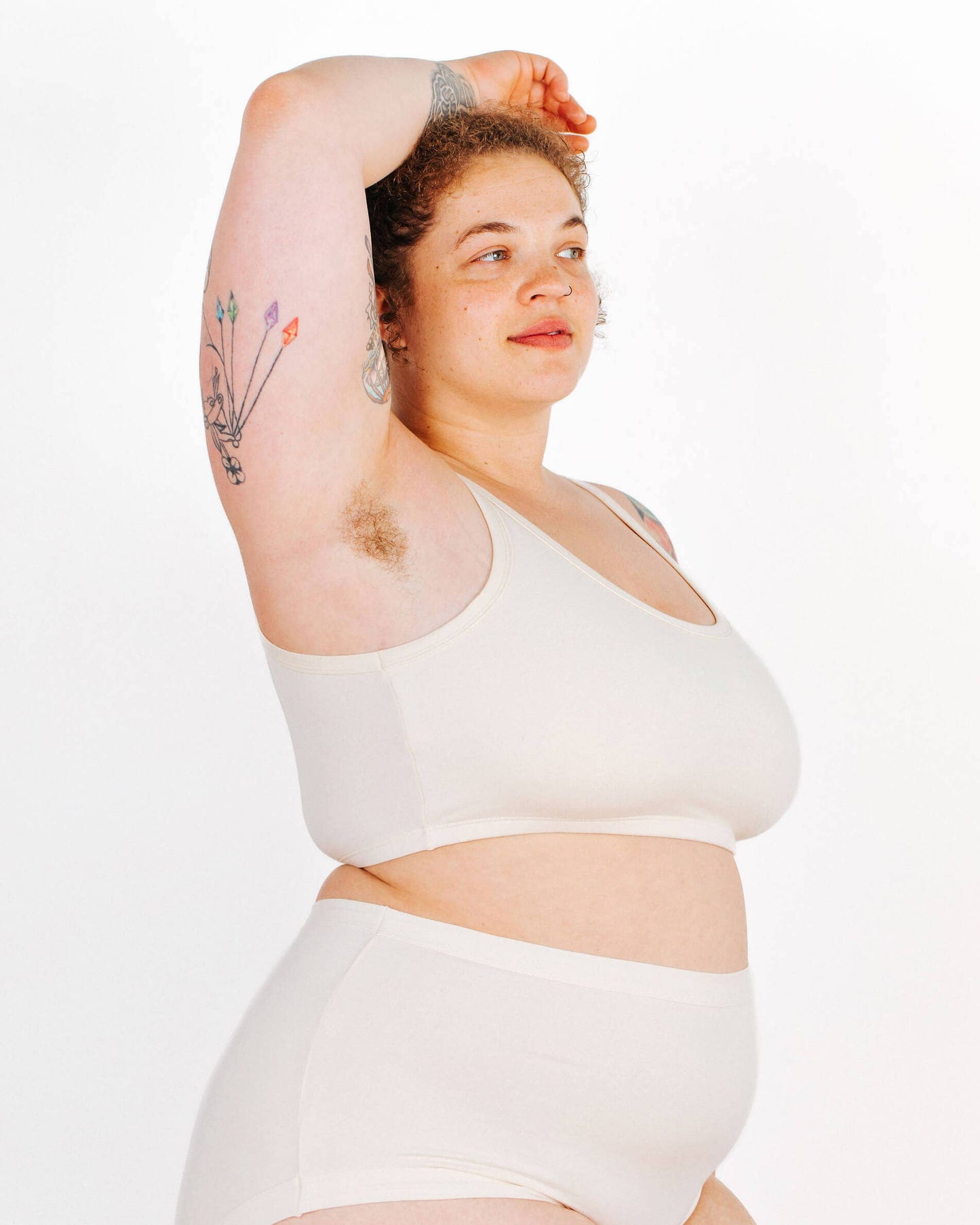 Organic Longline Bra | Chestnut