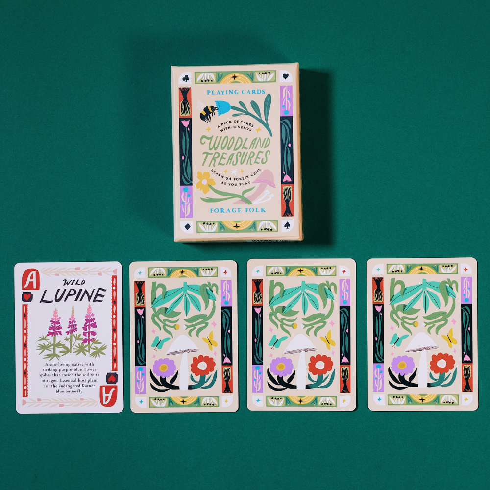 Woodland Treasures Forest Plant Playing Cards by Forage Folk