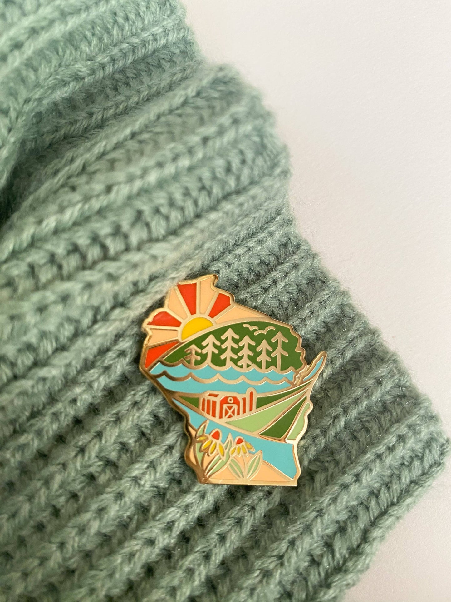 Wisconsin Local Love Enamel Pin