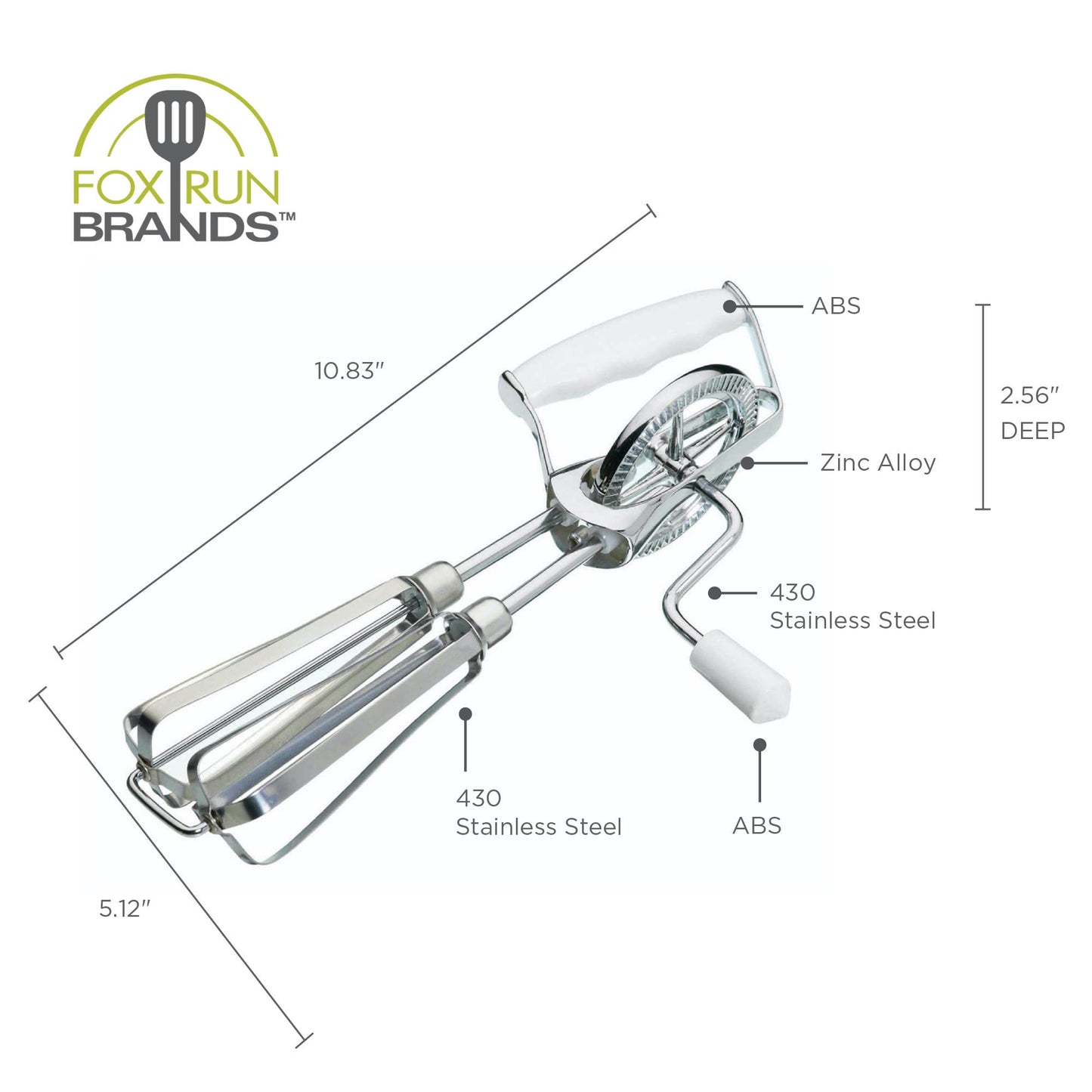 Stainless Steel Manual Hand Mixer