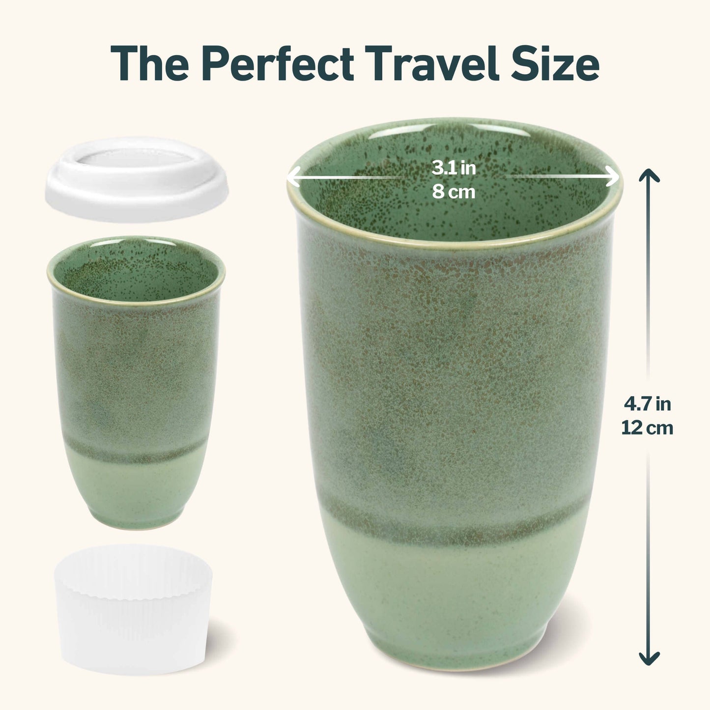 12oz Ceramic Travel Mug