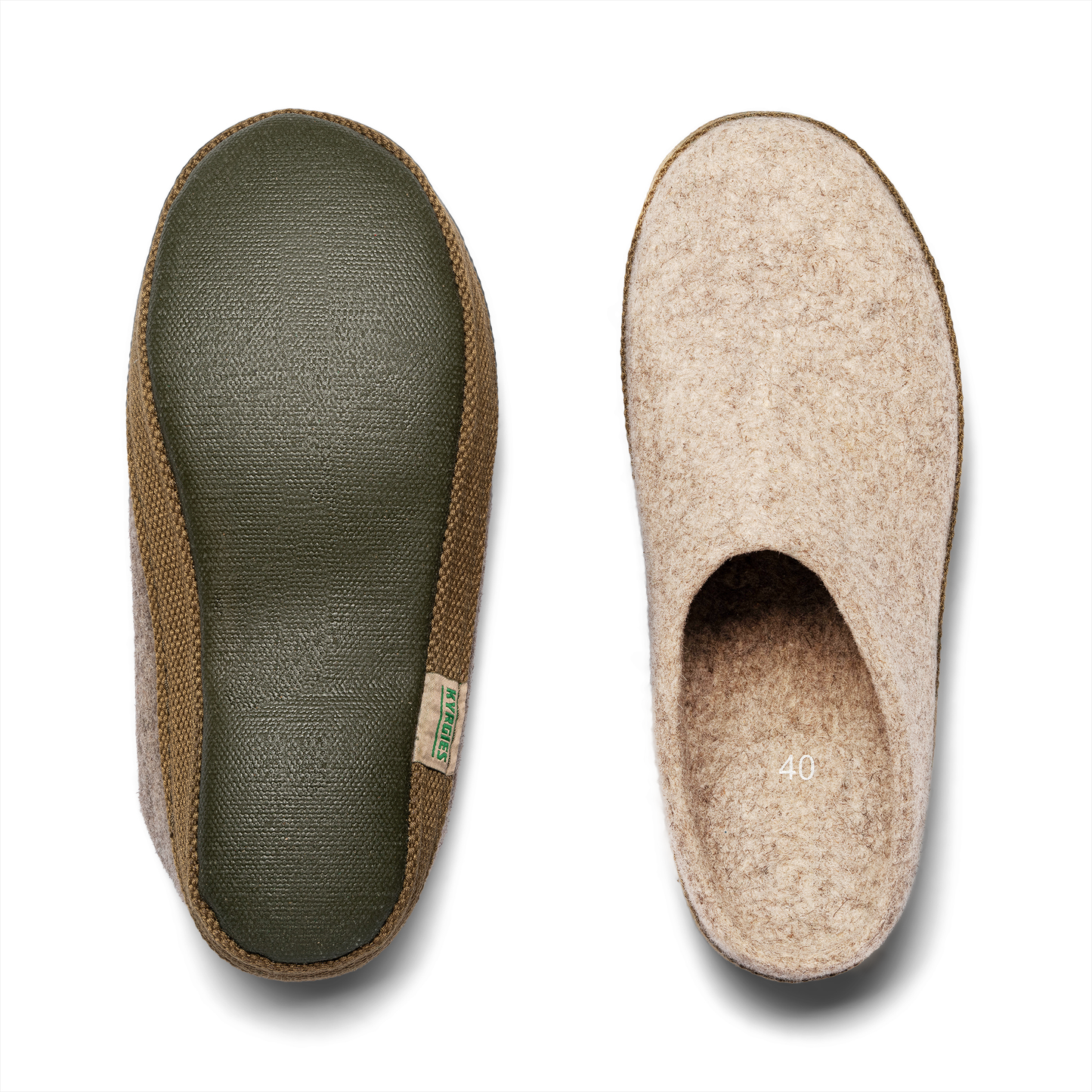 Oatmeal Bishkek Kicks Slippers by Kyrgies