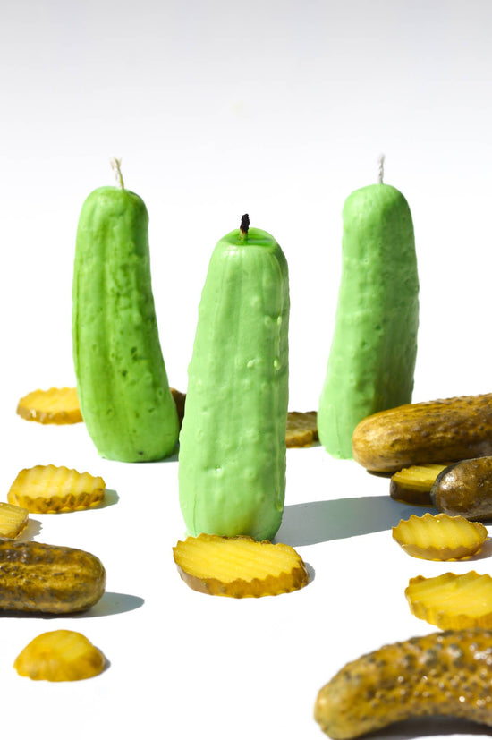 Pickle Pillar Candle by Glow Worm Goods