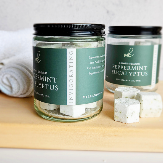 Milk + Body - Mini Shower Steamers 12ct: Peppermint Eucalyptus